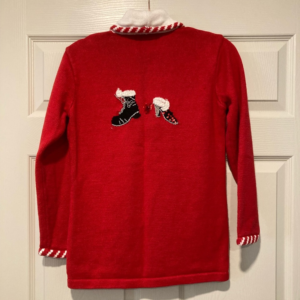 Santa and Mrs. Claus Grannycore Holiday Christmas Sweater - Picture 2 of 8